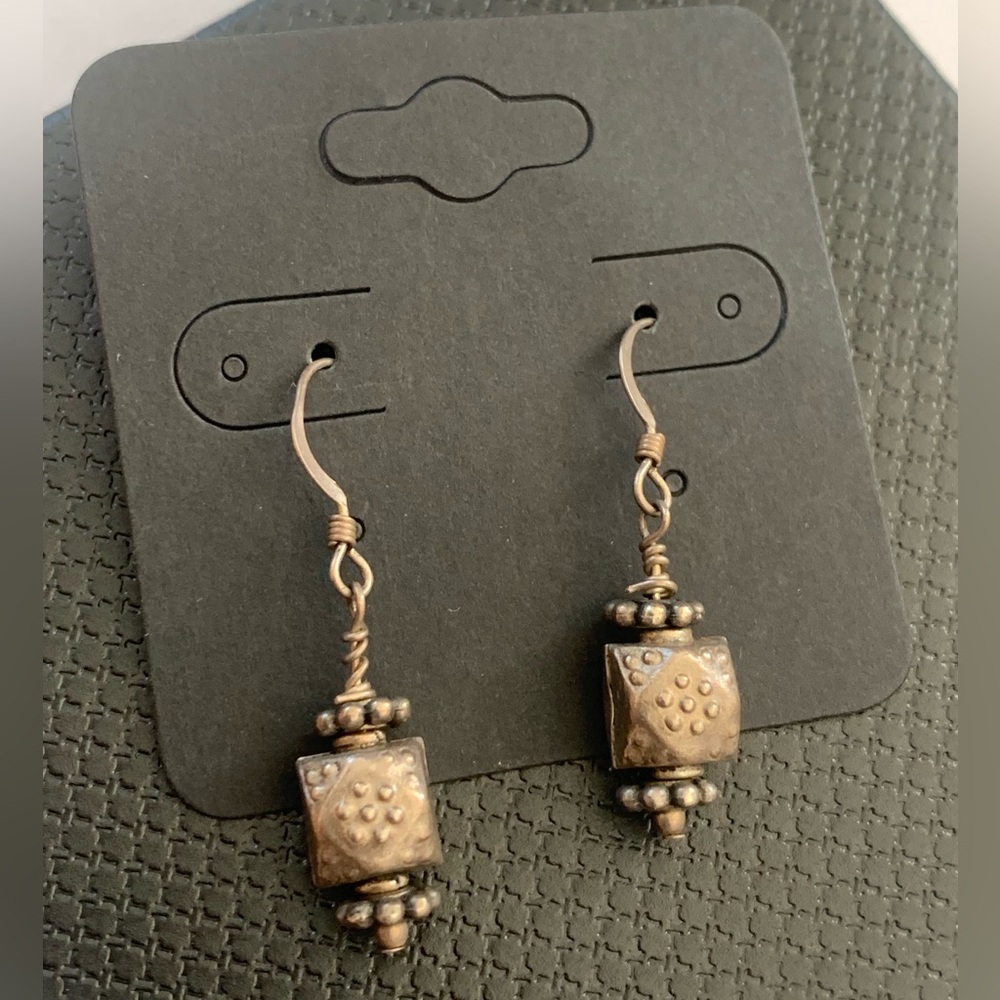 Handmade Antique Beaded Drop Earrings